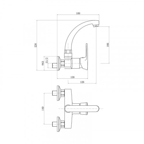 Смеситель для кухни Plstart PL4607-8 цвет Белый