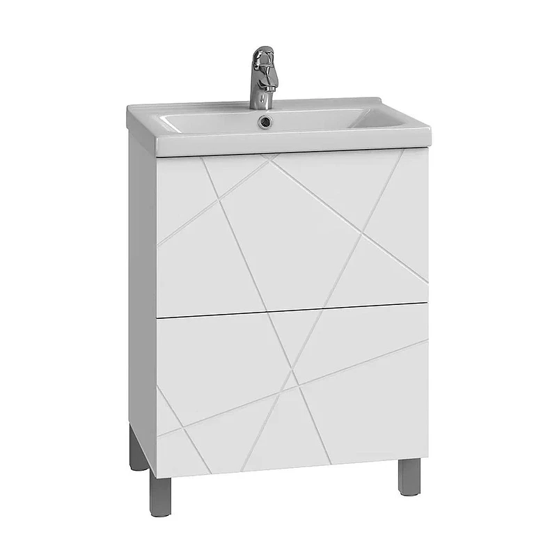 Тумба с раковиной Vigo Geometry 60 015-com цвет Белый