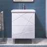 Тумба с раковиной Vigo Geometry 60 015-com цвет Белый