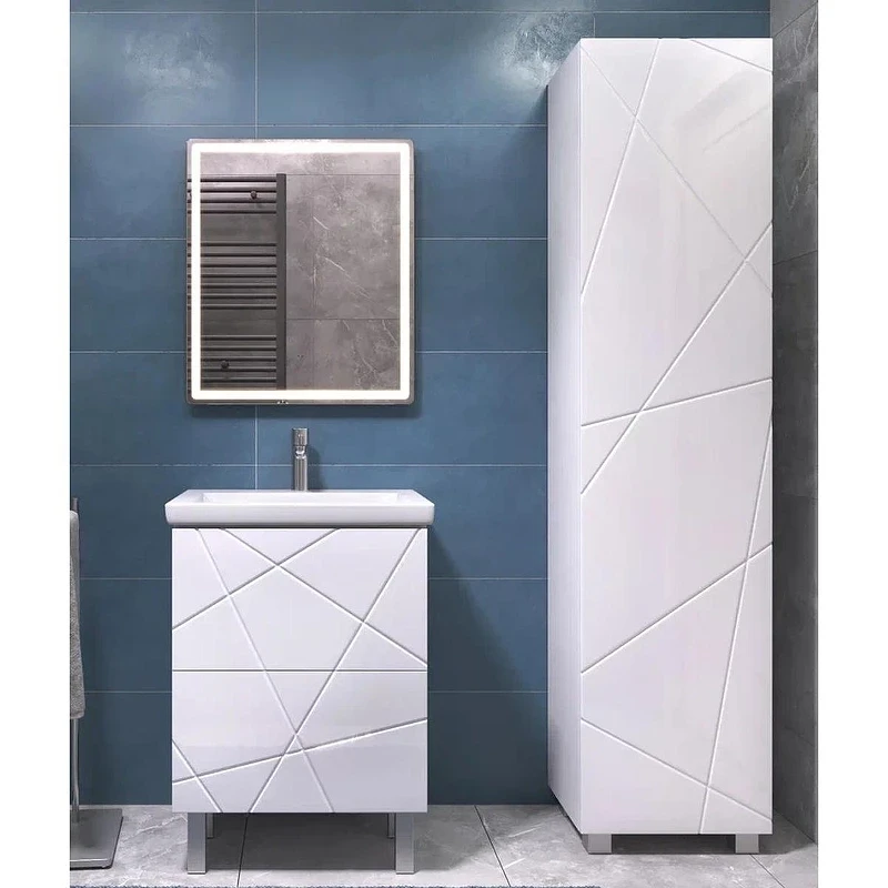 Тумба с раковиной Vigo Geometry 60 015-com цвет Белый