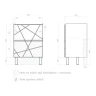 Тумба с раковиной Vigo Geometry 60 015-com цвет Белый