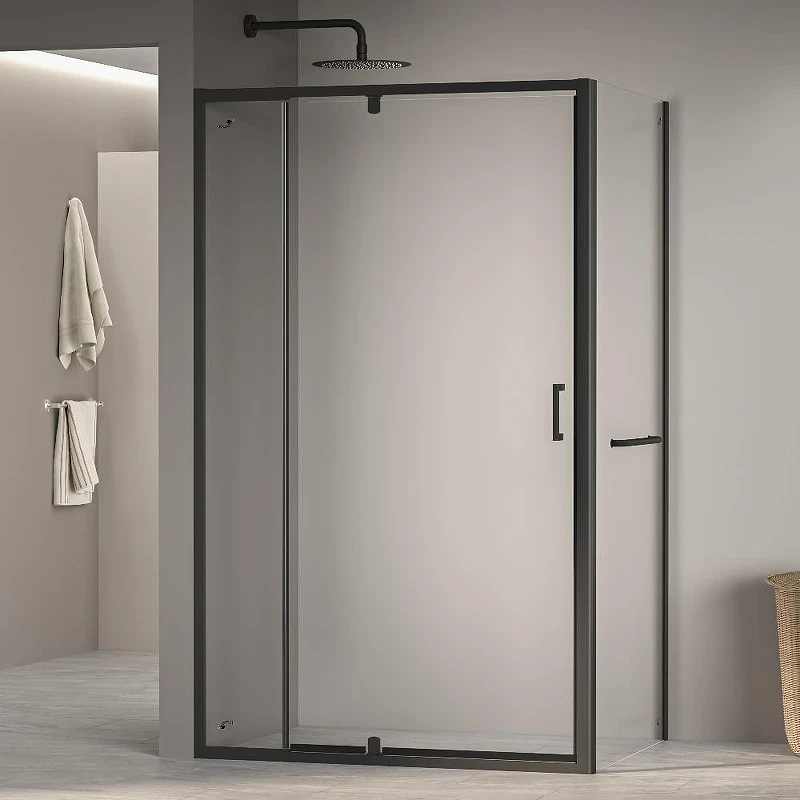 Душевой уголок RGW Passage 80x100 3508078180-14 профиль цвет Черный стекло прозрачное