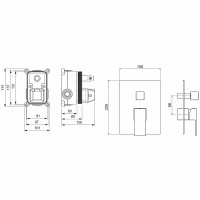 Смеситель для душа Aquatek Либра AQ1646MB Черный матовый латунь встраиваемый