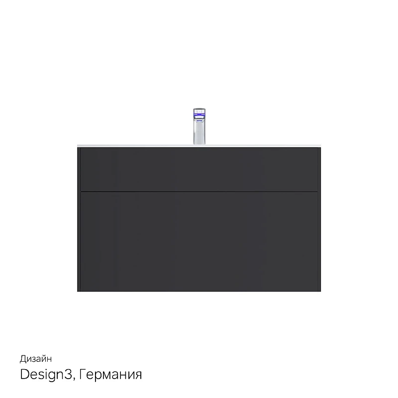 Тумба под раковину AM.PM Inspire V2.0 100 M50AFHX1003GM подвесная Графит матовая МДФ / ЛДСП