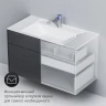 Тумба под раковину AM.PM Inspire V2.0 100 M50AFHX1003GM подвесная Графит матовая МДФ / ЛДСП