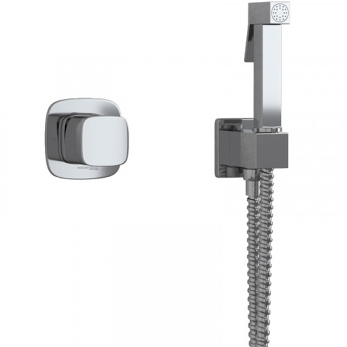 Гигиенический душ со смесителем WasserKRAFT A08657 Никель латунь встраиваемый