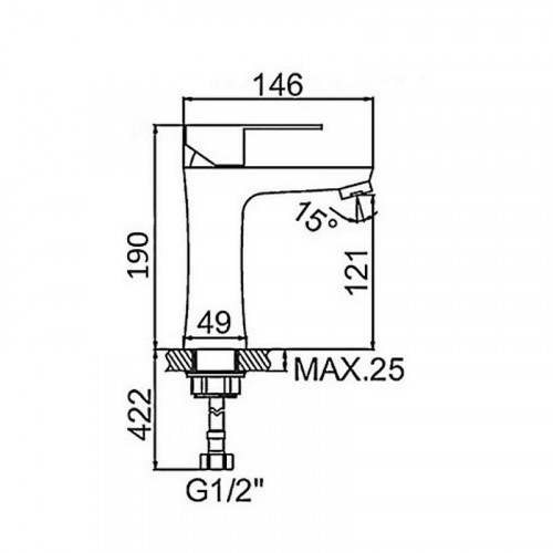 Смеситель для раковины D-Lin D110362 цвет  Хром