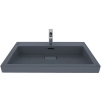 Раковина Creavit Epic 81 EP080-00BM00E-0000 Базальт фарфор подвесная, полувстраиваемая