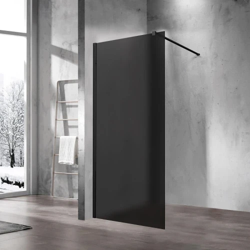 Душевая перегородка Vincea Walk-In 90 VSW-1H900GFB профиль Черный матовый стекло тонированное матовое