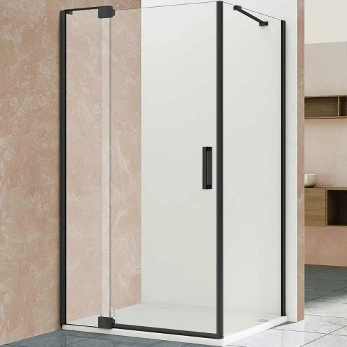 Душевой уголок Vincea Extra 110х90 VSR-1E101190CLB профиль Черный стекло прозрачное
