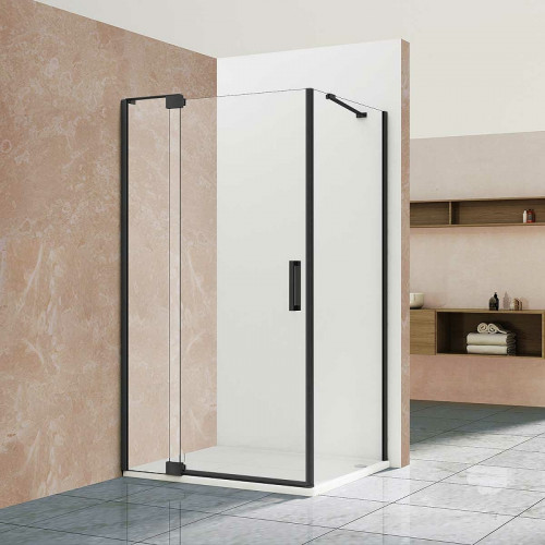 Душевой уголок Vincea Extra 110х90 VSR-1E101190CLB профиль Черный стекло прозрачное