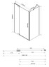 Душевой уголок Vincea Extra 110х90 VSR-1E101190CLB профиль Черный стекло прозрачное