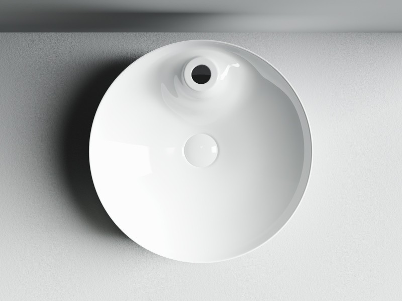 Раковина-чаша Ceramicanova Element 43 CN6014 Белая фаянс накладная