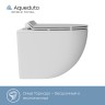 Комплект унитаза с инсталляцией Aqueduto Ovo AQDS007T с сиденьем Микролифт и клавишей смыва Хром фаянс подвесной