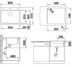 Кухонная мойка Blanco Etagon 6 Silgranit 524540 Темная скала