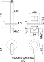 Смеситель для раковины Paffoni Light LIG006BO70 Белый матовый встраиваемый