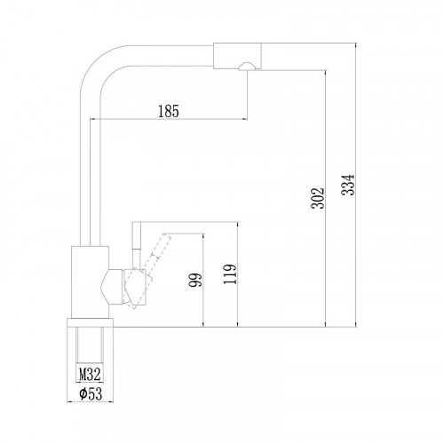 Смеситель для кухни Fmark FS8233Q цвет Графит