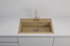 Кухонная мойка Alveus Granital Atrox 40 Beige G55 790x500 1140445 Бежевая искусственный камень (литьевой мрамор) встраиваемая сверху, встраиваемая снизу