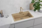 Кухонная мойка Alveus Granital Atrox 40 Beige G55 790x500 1140445 Бежевая искусственный камень (литьевой мрамор) встраиваемая сверху, встраиваемая снизу