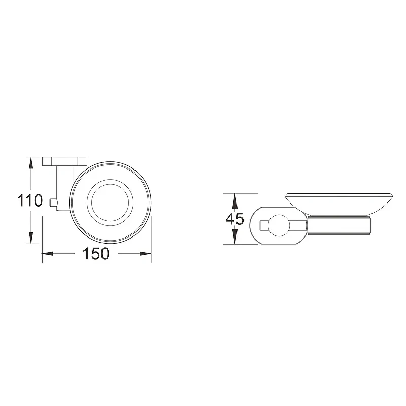 Мыльница Shevanik SG51 SG5103 цвет Хром