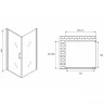 Душевой уголок Abber Sonnenstrand 60x85 AG04060-S85 профиль Хром стекло прозрачное