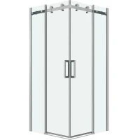 Душевой уголок Grossman Classic 80х80 300.K33.04.8080.10.00 профиль Хром стекло прозрачное