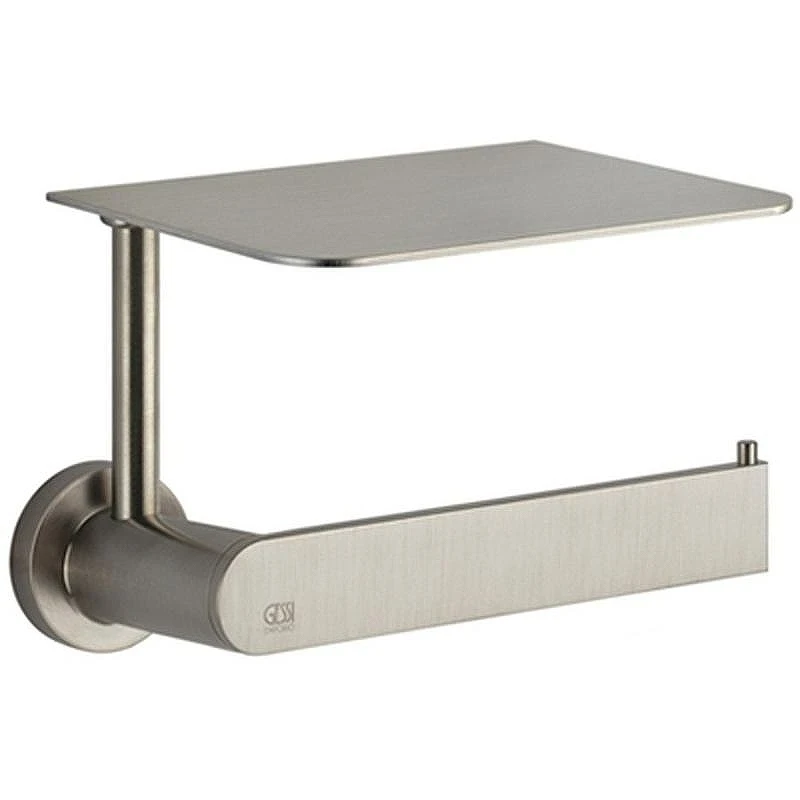Держатель туалетной бумаги Gessi Emporio Accessories 38855#149 с полкой Никель брашированный