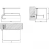 Держатель туалетной бумаги Gessi Emporio Accessories 38855#149 с полкой Никель брашированный