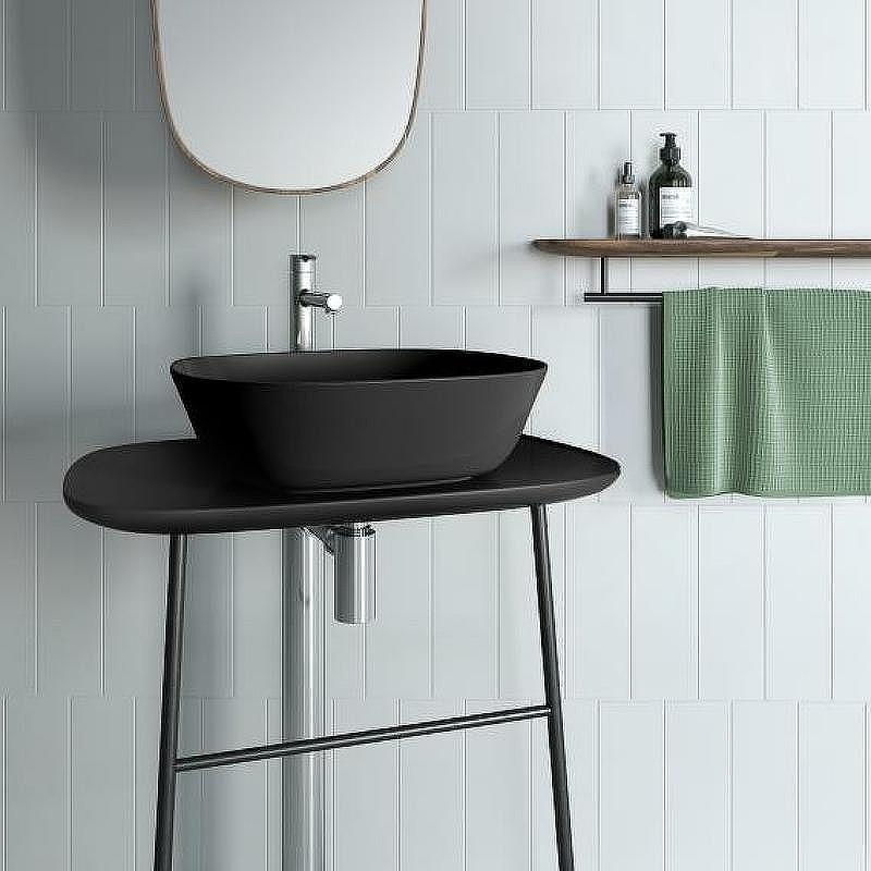 Раковина накладная Vitra Plural 45 7810B483-0016 Черная матовая