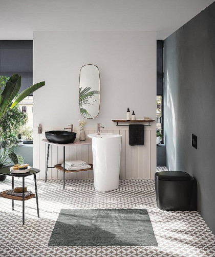 Раковина накладная Vitra Plural 45 7810B483-0016 Черная матовая