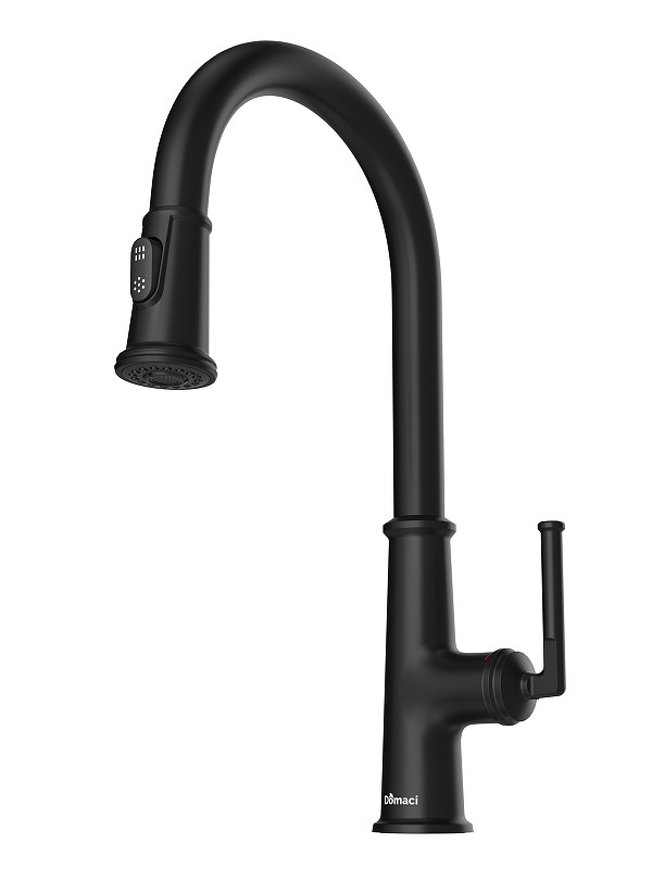 Смеситель для кухни Domaci Римини D569182BK цвет Черный матовый
