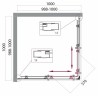 Душевой уголок BelBagno Uno 100х100 UNO-195-A-2-100-C-Cr профиль Хром стекло прозрачное