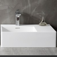 Раковина Abber Stein 56 L AS2644 L Белая матовая искусственный камень (литьевой мрамор) накладная