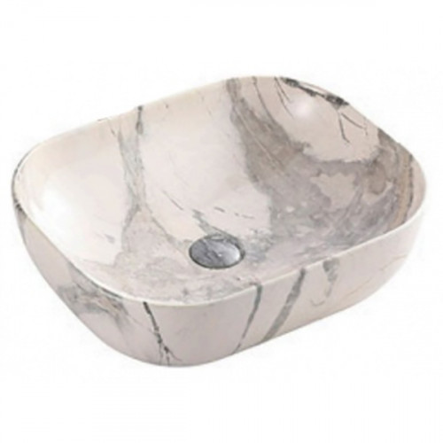 Раковина-чаша CeramaLux 50 K397G125 Белая Серая фаянс накладная