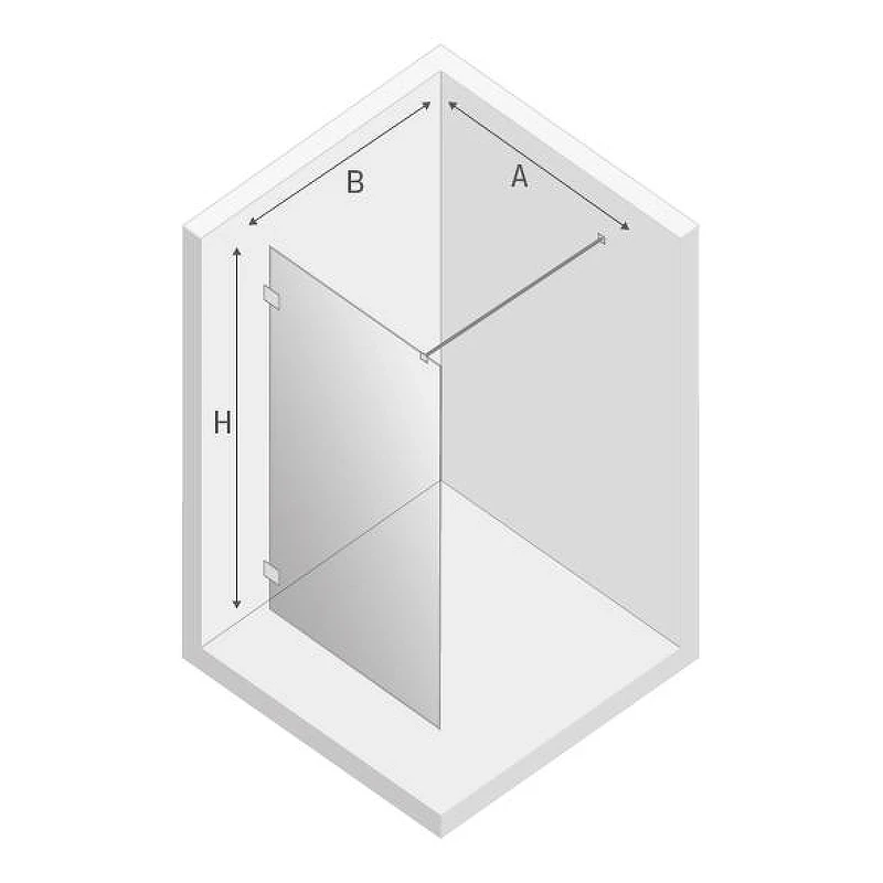 Душевое ограждение New Trendy EVENTA Chrome x60 EXK-4616