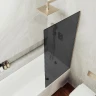 Шторка на ванну Maybah Glass MGV-81-2у 700x1400 в узком профиле Бронза стекло графитовое