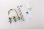Смеситель для раковины Abber Wasser Kreis 316 AF8108BG-M цвет Золото брашированное