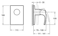 Смеситель для душа Jacob Delafon Symbol E98712-CP Хром латунь встраиваемый