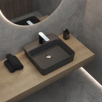 Раковина Berges Ego SL 45 182024 Антрацит матовый фарфор накладная