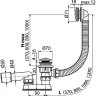 Слив-перелив Alcaplast A504CKM-80 Click-Clack Хром