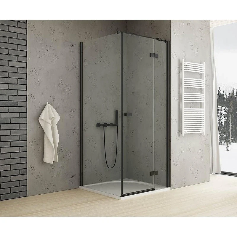 Душевое ограждение New Trendy REFLEXA Black x80 EXK-4915