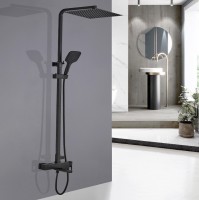 Душевая система ALMAes Tena TVZ-1825 Черная матовая латунь на стену