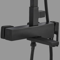Душевая система ALMAes Tena TVZ-1825 Черная матовая латунь на стену