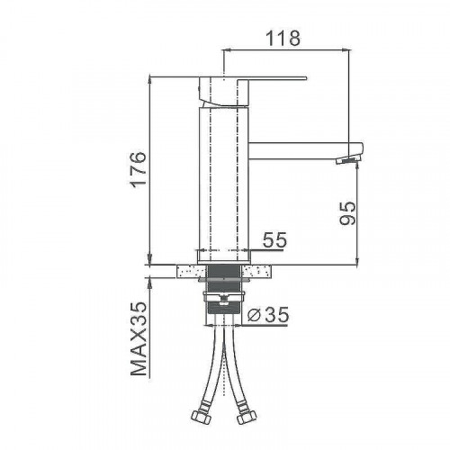Смеситель для раковины Ekko E1081-21 Темно-серый