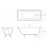 Чугунная ванна Delice Aurora 160x75 DLR230604R с отверстиями под ручки без антискользящего покрытия