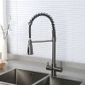 Смеситель для кухни Gappo G4398-69 Оружейная сталь латунь