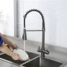 Смеситель для кухни Gappo G4398-69 Оружейная сталь латунь