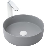 Раковина-чаша WeltWasser Elbach 3134 MFG 35 10000004513 Светло-серая матовая фаянс накладная