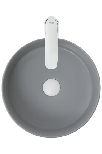 Раковина-чаша WeltWasser Elbach 3134 MFG 35 10000004513 Светло-серая матовая фаянс накладная
