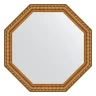 Зеркало Evoform Octagon 65х65 BY 3986 в багетной раме - Золотой акведук 61
